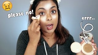 BROWN GIRL TRIES FULL FACE OF KOREAN MAKEUP TUTORIAL ON DARK INDIAN SKIN [upl. by Onileva530]