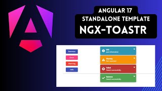 NGXTOASTR alert in angular17 standalone template  traditional notification and alert in angular [upl. by Doolittle]