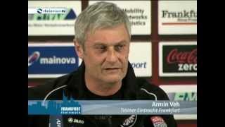 Eintracht Frankfurts Trainer Armin Veh nach dem Platzverweis in Düsseldorf [upl. by Alick951]