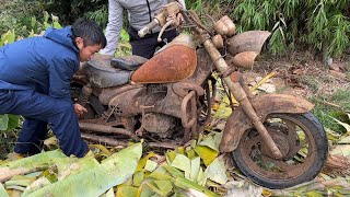 Full restoration old Euro Motorcycle  Repaired motorbike after being forgotten for a long time [upl. by Rehpotsirhk680]