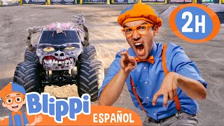 Blippi conduce un camion monstruo  Blippi Español  Videos educativos para niños  Aprende y Juega [upl. by Narod]