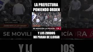 PREFECTURA PONE ORDEN Y GASEA A LOS ZURDOS piqueteros leybases milei javiermilei [upl. by Breger]