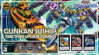 Gunkan Suship Deck 2023 Ranked and Gameplay 🚢 Time Thief Combos AA ZEUS Yugioh MASTER DUEL [upl. by Pascal]