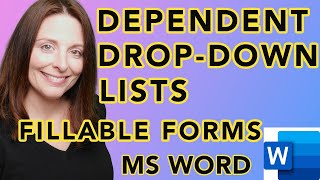 Create Dependent DropDown List in Word  Fillable Forms Microsoft Word [upl. by Bega]