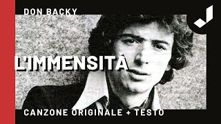 L’IMMENSITÀ  Don Backy Canzone Originale  Testo [upl. by Anire980]