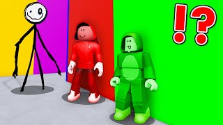 HIDE AND SEEK WITH STICK FIGURE INK  ROBLOX COLOR OR DIE [upl. by Anawik]