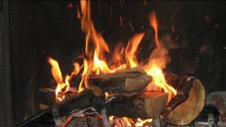 ♥♥ 3 Hours Logs Burning in Fireplace [upl. by Griseldis]