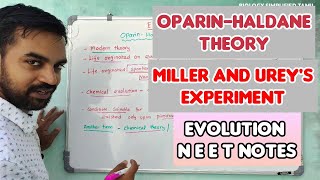 Oparin Haldane theory  Miller Ureys Experiment  Evolution  Senthilnathan [upl. by Lered]