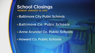 School Closings And Delays Announced For Monday [upl. by Mairam258]