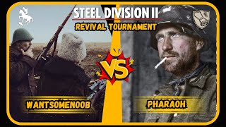 Steel Division 2 Revival Tournament  Wantsomenoob vs Pharaoh [upl. by Gipson]