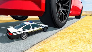 Satisfying cars vs Huge wheel crashes 653  BeamNG drive Live [upl. by Stratton696]