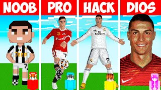 Minecraft NOOB vs PRO CRISTIANO RONALDO en Batalla de Construcción [upl. by Aicileb]