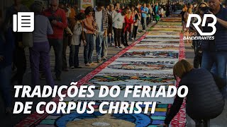 Tradição no feriado Fiéis iniciam preparação para o tapete de Corpus Christi  O Pulo do Gato [upl. by Asserrac370]