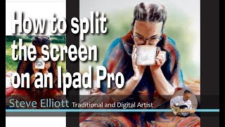 How to split the screen on an Ipad Pro to use your photo library alongside Procreate [upl. by Asa716]