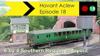 Realism on 6 x 4 in 00  Southern Region trains at Havant Aclew [upl. by Yatzeck]