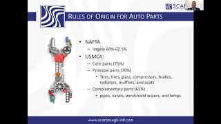 Automotive Rules of Origin in USMCA Auto Parts new NAFTA [upl. by Boeschen]