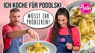 Pirogge mit Lukas Podolski  Sally kocht polnisch [upl. by Dionne418]