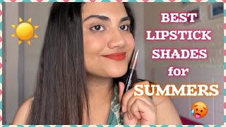 Top Lipstick Shades for Summer  Lipstick for Indian Skin Tone  Sammohita [upl. by Marion958]