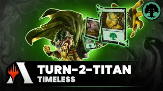 🌳🌳🌳 3 MANAS NO TURNO 1  MONO GREEN RAMP no TIMELESS Magic Arena [upl. by Gemini772]