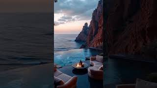 Red rock cliffside mansion       mansion bedroomdesign luxury luxurylifestyle luxury [upl. by Conn]