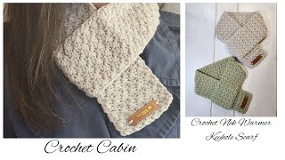 Crochet stylish neck warmerkeyhole scarf for beginners [upl. by Novel]