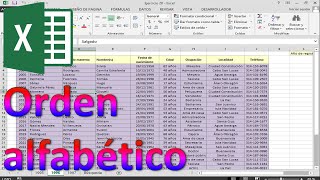 Cómo conseguir que mis datos estén en orden alfabético en tablas de Excel [upl. by Quar]