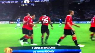 Schalke vs Manchester United  26042011 Goles de Giggs y Roney [upl. by Anoif214]