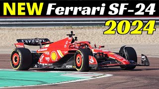 NEW Ferrari SF24 F1 Car Unveiling  First Time at Fiorano  Leclerc amp Sainz  February 13th 2024 [upl. by Rolat]