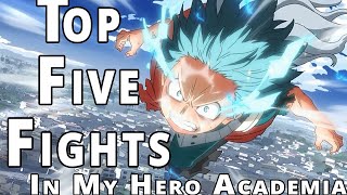 Top 5 My Hero Academia Fights  Season 14 [upl. by Boggers432]