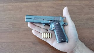 Miniature Colt M1911 in 12 Scale Unboxing 2022  Mini Shell Ejection Pistol Keychain [upl. by Xylon]