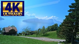 Luzern Switzerland RigiKulm 4K 아름다운 마을 룽게른 환상의루체른호 리기산 리기쿨름 Rigi Vitznau WeggisSwiss [upl. by Worden]