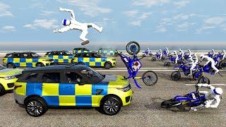 Tactical Police AI takedowns of fleeing Bikers [upl. by Lauren284]