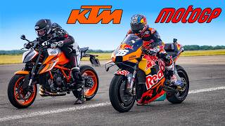 MotoGP Bike v KTM Road Bike DRAG RACE [upl. by Yerffoj542]