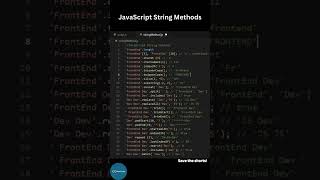 JavaScript String Methods  javascript coding [upl. by Enneyehs]