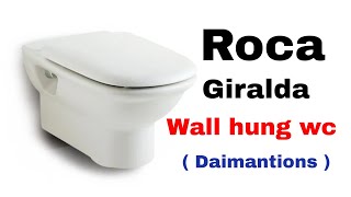 Roca giralda wall hung wc  roca giralda toilet  Roca Toilet Seat Cover India  Roca Commode [upl. by Enialahs]