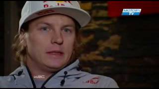 MotorsTV interview with Kimi Raikkonen about his experience with rally  Sweden 2010 [upl. by Arne]