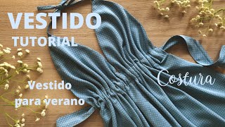 Vestido fácil para verano costura confección tutorial [upl. by Yendirb]