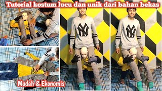 DIY TUTORIAL KOSTUM KARNAVAL UNIK DAN LUCU DARI BAHAN BEKAS  ide kostum karnaval kreatif [upl. by Aelyak553]