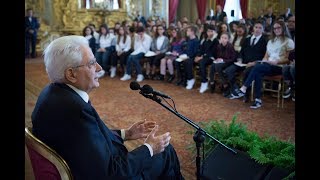 Quirinale il Presidente Mattarella risponde alle domande degli studenti [upl. by Ingrim]