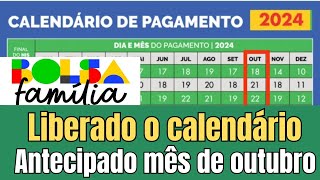 💥 CALENDÁRIO OFICIAL DE PAGAMENTO DO BOLSA FAMÍLIA MÊS DE OUTUBRO [upl. by Ardnat]