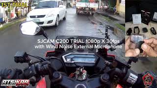 SJCAM C200 1ST TRIAL MOTOVLOGGING [upl. by Ralaigh]