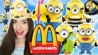 MINIONKI MCDONALDS HAPPY MEAL ZABAWKI GRU DRU I MINIONKI DESPICABLE ME 3 [upl. by Nerad]