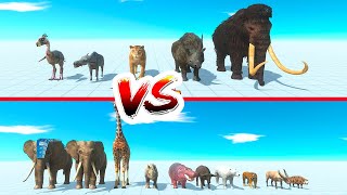 Prehistoric Mammals VS Modern Mammals Fight Animal Revolt Battle Simulator [upl. by Sadler203]