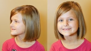 How to do a Bob Cut  Short Hair Tutorial  Girls Haircuts [upl. by Raffo]