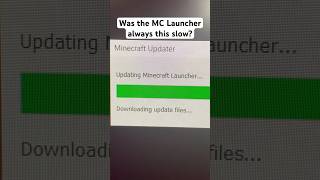 Was the Minecraft Launcher always this slow [upl. by Kcirdnek696]