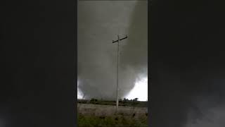 Wynnewood Oklahoma Tornado churns over a field tornado weather wynnewood stormchasing [upl. by Gault]