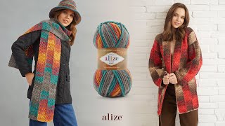 Alize Superlana Maxi Batik ile Pirinç Örgü Hırka [upl. by Jeana]