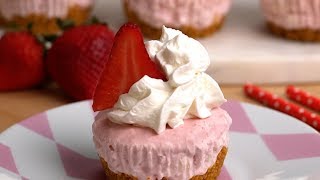 No Bake Mini Strawberry Cheesecakes  Dessert [upl. by Nayd954]