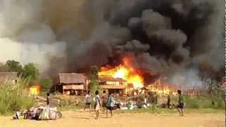 01Ban Mae Surin Refugee Camp fire [upl. by Ecidnac]