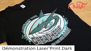 CréaTV Démonstration Flex Imprimable LaserPrint Dark [upl. by Arual447]